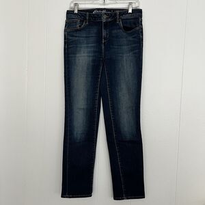 Eddie Bauer Women's Slightly Curvy Slim Straight Mid-Rise Jeans Size 8
